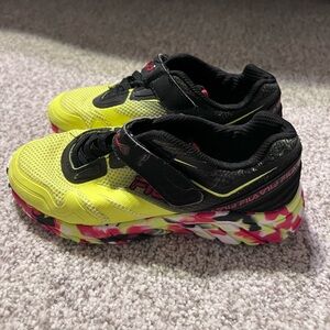 Fila Kids' Vibrant Yellow and Black Sneakers